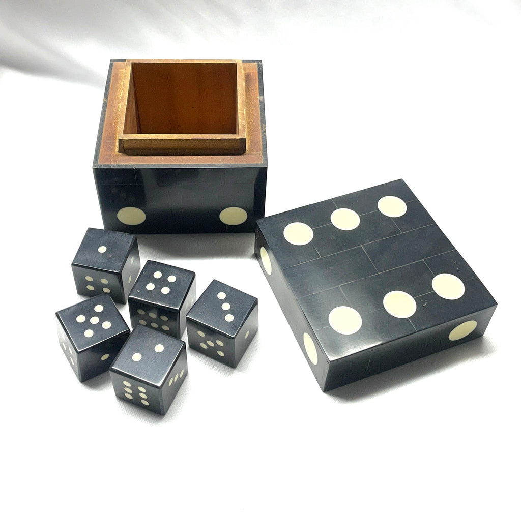 Private Label Black Dice Decor & Storage Box Set