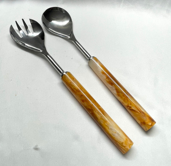 Private Label Set of 2 Serving Set Tiger Color Handle