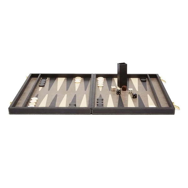 Pigeon and Poodle Grantham Backgammon Game Set - Gray/Charcoal