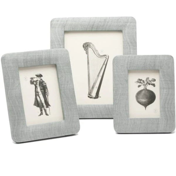 Halle Silken Abaca Picture Frame - Bullet Gray