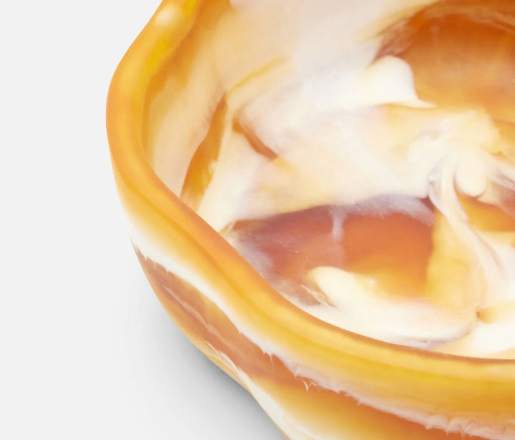 Blue Pheasant Beatrix Swirled Serving Bowls - Amber