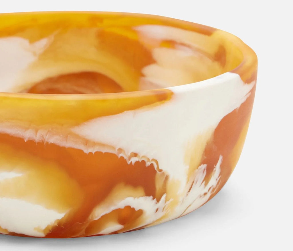 Blue Pheasant Beatrix Swirled Serving Bowls - Amber