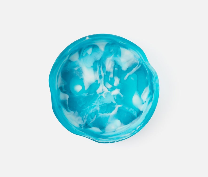 Blue Pheasant Beatrix Blue Swirled Serving Bowls - Aqua