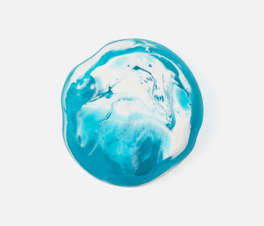 Blue Pheasant Beatrix Blue Swirled Serving Bowls - Aqua