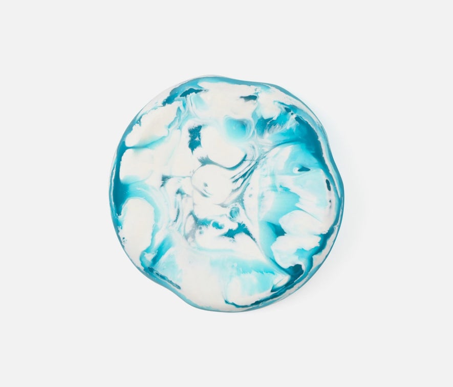 Blue Pheasant Beatrix Blue Swirled Serving Bowls - Aqua