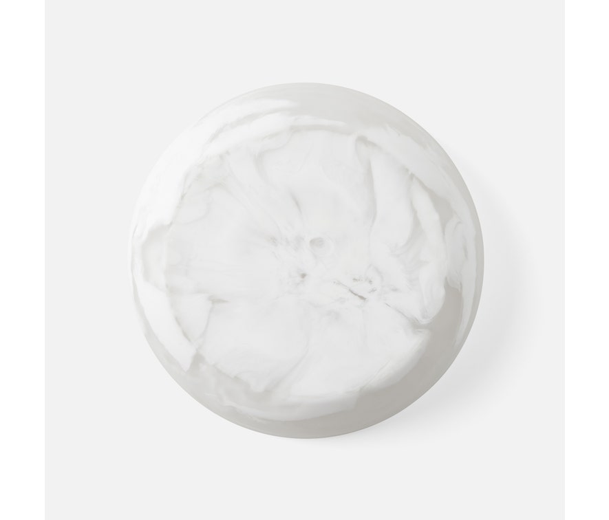 Blue Pheasant Hugo Swirled Resin Chip And Dip Bowl - White