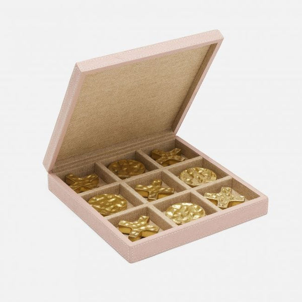 Pigeon and Poodle Lecco Tic Tac Toe Set, Dusty Rose