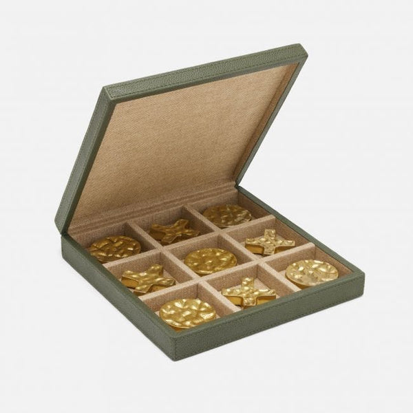 Pigeon and Poodle Lecco Tic Tac Toe Set, Forest Green