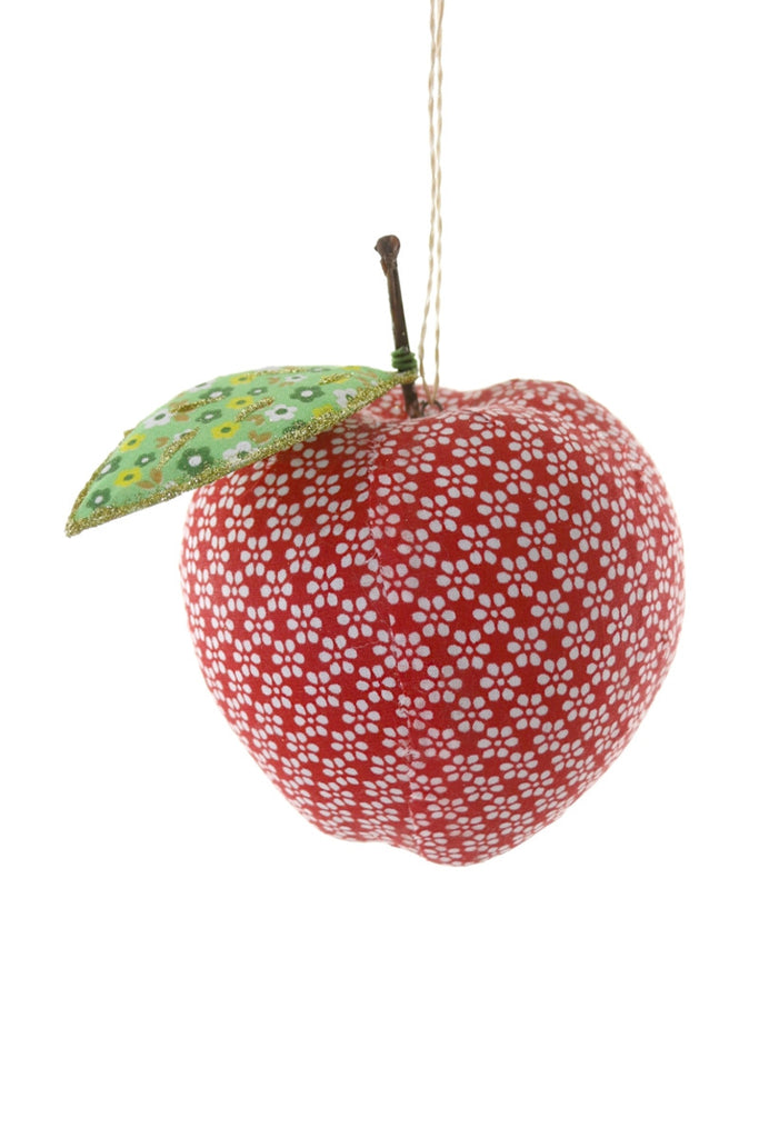 Cody Foster & Co. Calico Apple-Red Ornament