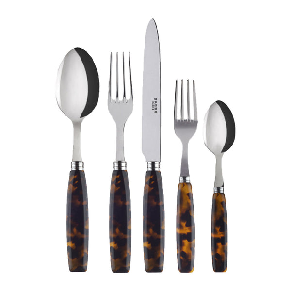 Sabre Paris, Djembe Tortoise, 5-Piece Place Setting