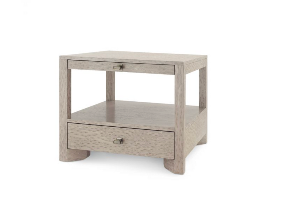 Villa & House Taupe Gray Lugano 1-Drawer Side Table