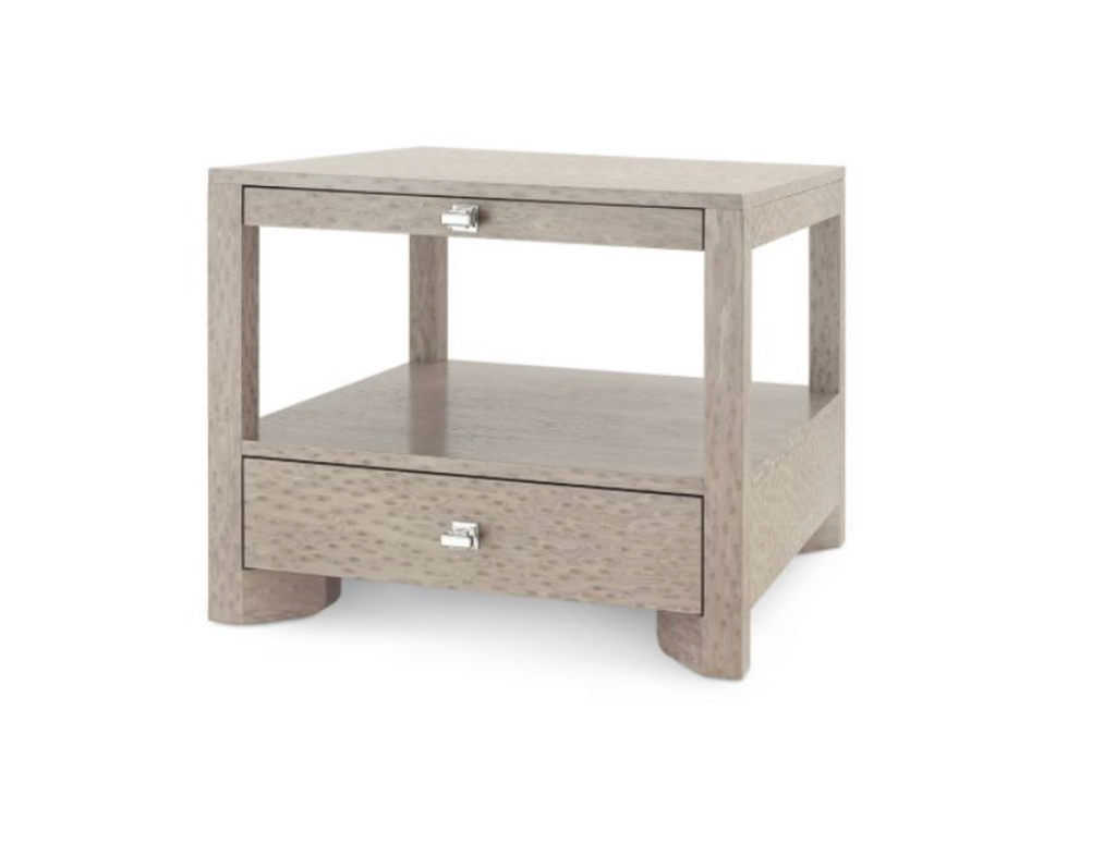 Villa & House Taupe Gray Lugano 1-Drawer Side Table