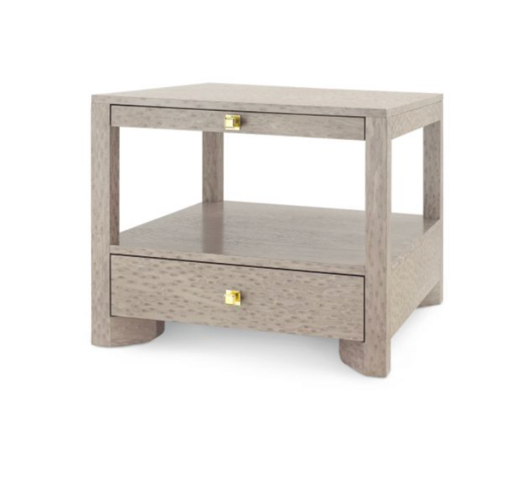Villa & House Taupe Gray Lugano 1-Drawer Side Table