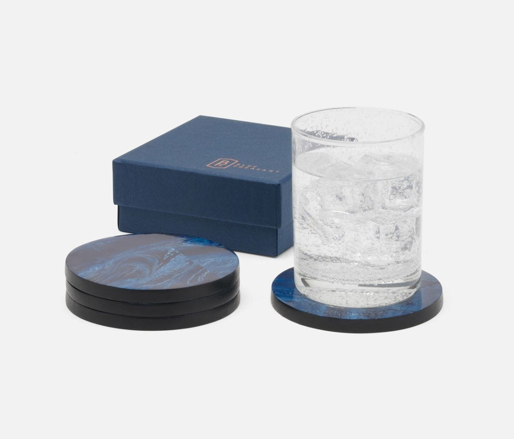 Blue Pheasant Vincent Blue Coaster Set