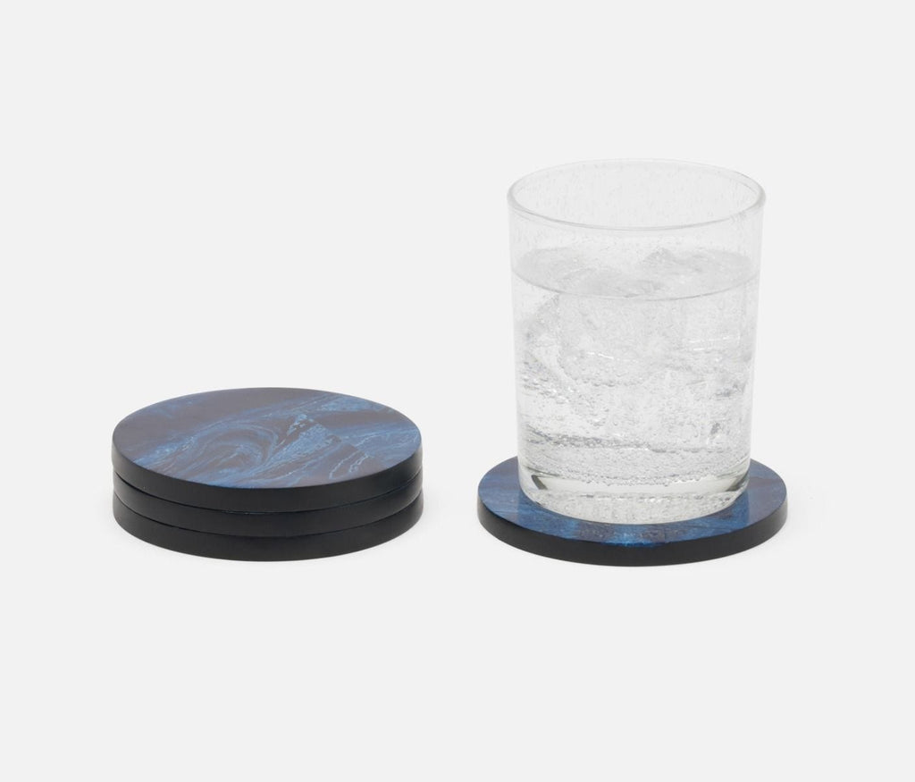 Blue Pheasant Vincent Blue Coaster Set