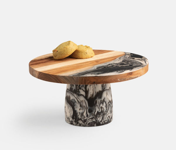Blue Pheasant Austin Swirled Cake Stand - Black