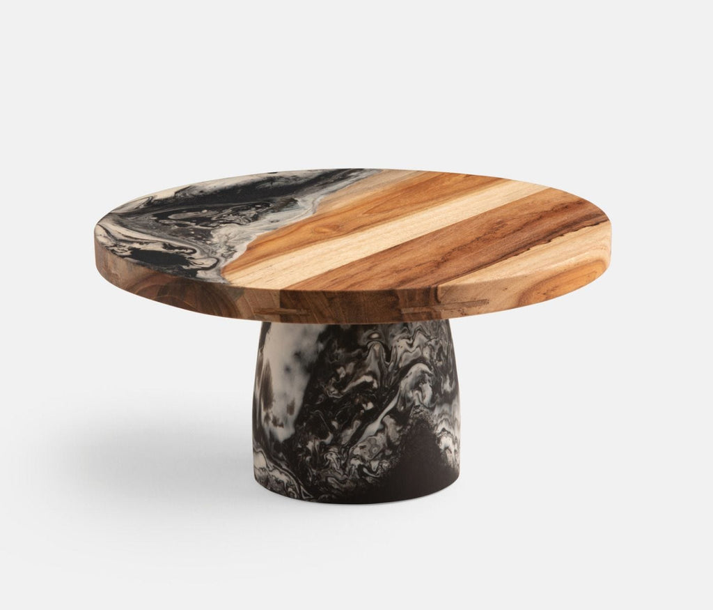Blue Pheasant Austin Swirled Cake Stand - Black