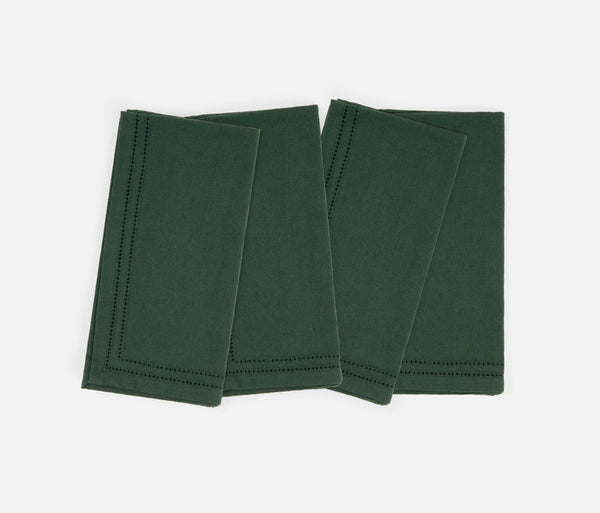 Blue Pheasant Betty Forest Cocktail Napkin w/ Double Eyelet - Pack of 4