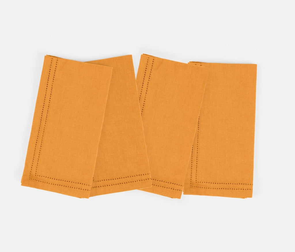 Blue Pheasant Betty Cocktail Napkin, Marigold, w/ Double Eyelet - Pack of 4