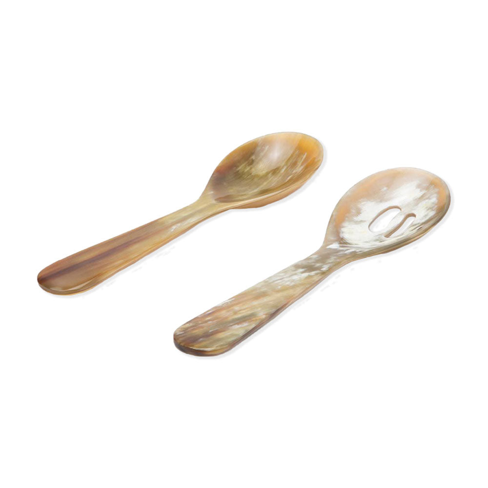 Blue Pheasant Gala Natural 2-Piece Serving Spoon Set