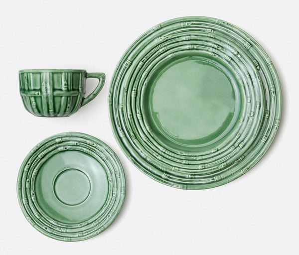 Blue Pheasant Gia Green Bamboo Dinner Plate / Set of 4
