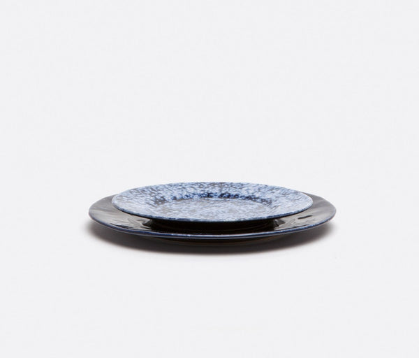 Blue Pheasant Isla Spotted White Dessert/Salad Plate / Set of 4