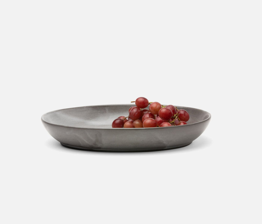 Blue Pheasant Marcus Small Oval Serving Platter - Cement Glaze