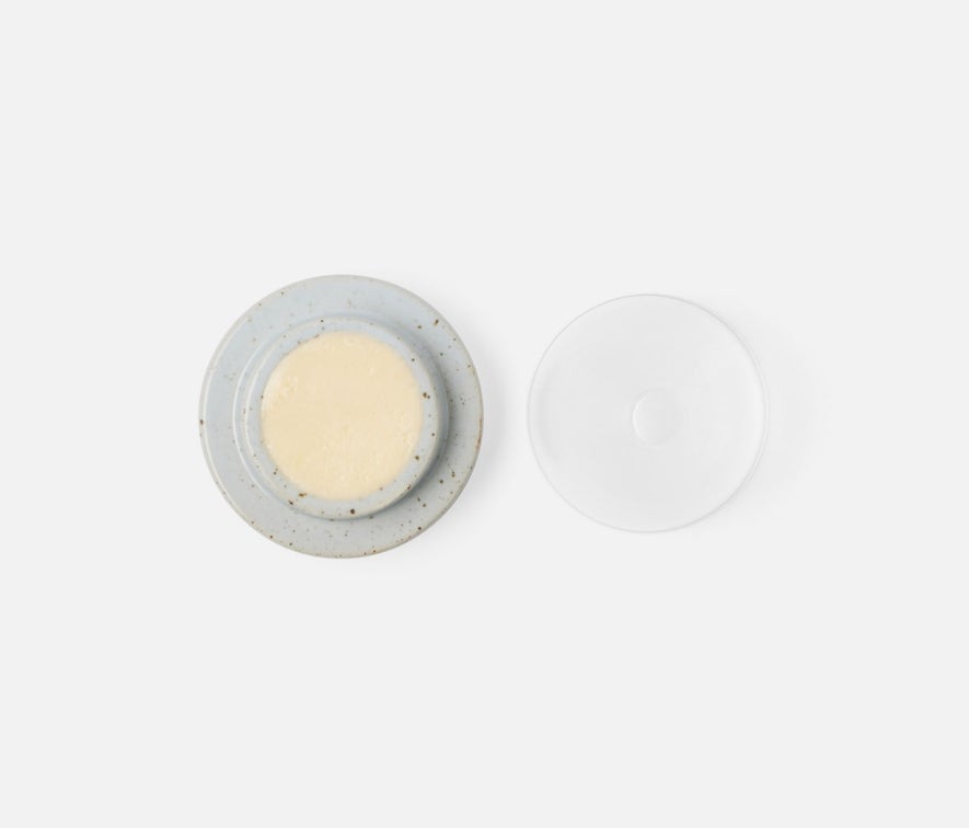 Blue Pheasant Marcus Round Butter Dish - White Salt Glaze