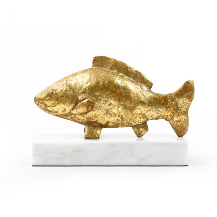 Villa & House Carp Fish Statue, Gold Leaf