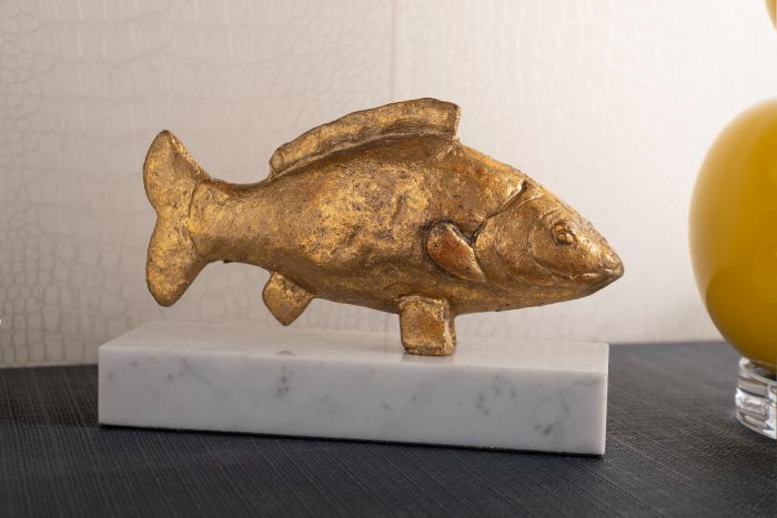 Villa & House Carp Fish Statue, Gold Leaf