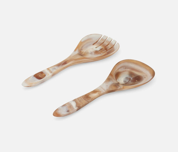 Blue Pheasant Laney Swirled 2-piece Serving Set - Brown