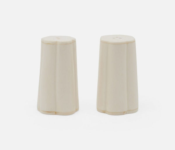 Blue Pheasant Milo Natural Salt and Pepper Shakers - Natural Bone