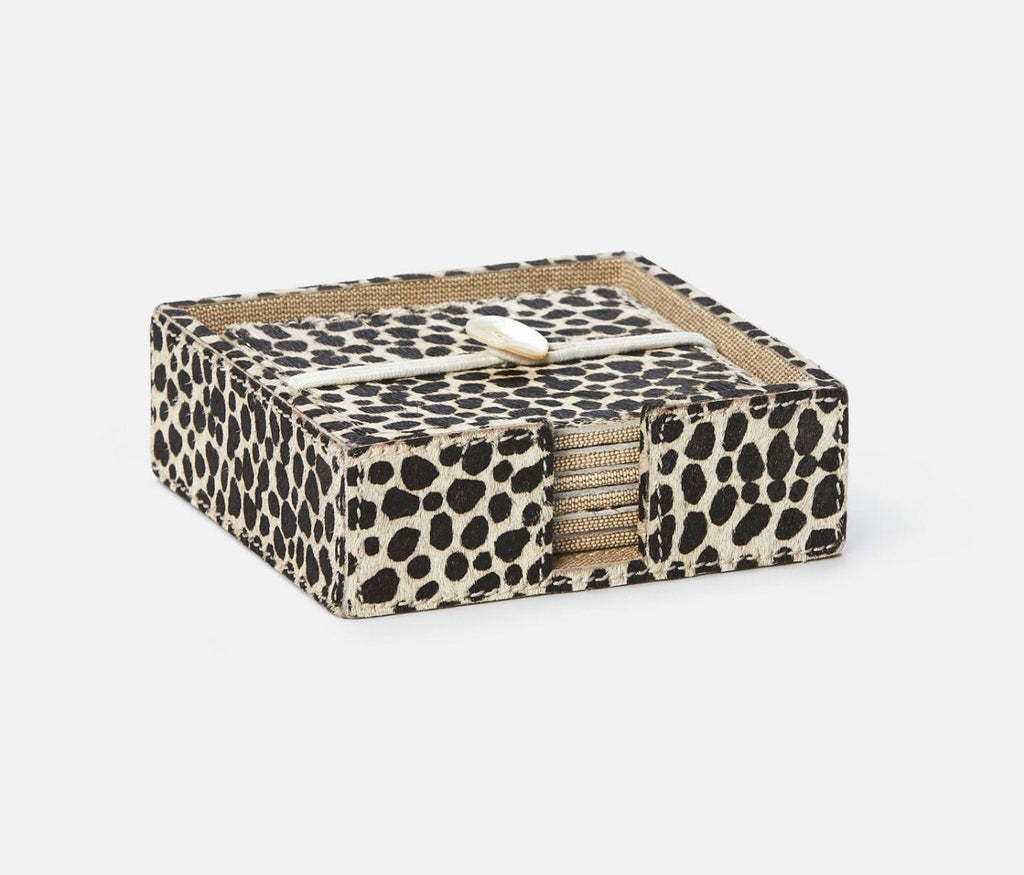 Blue Pheasant Bandar Cheetah Print Coasters (Set of 6)