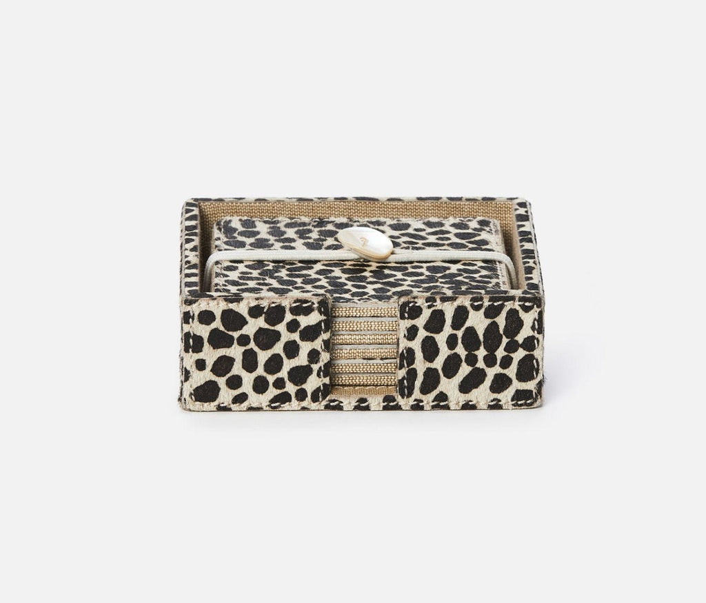 Blue Pheasant Bandar Cheetah Print Coasters (Set of 6)