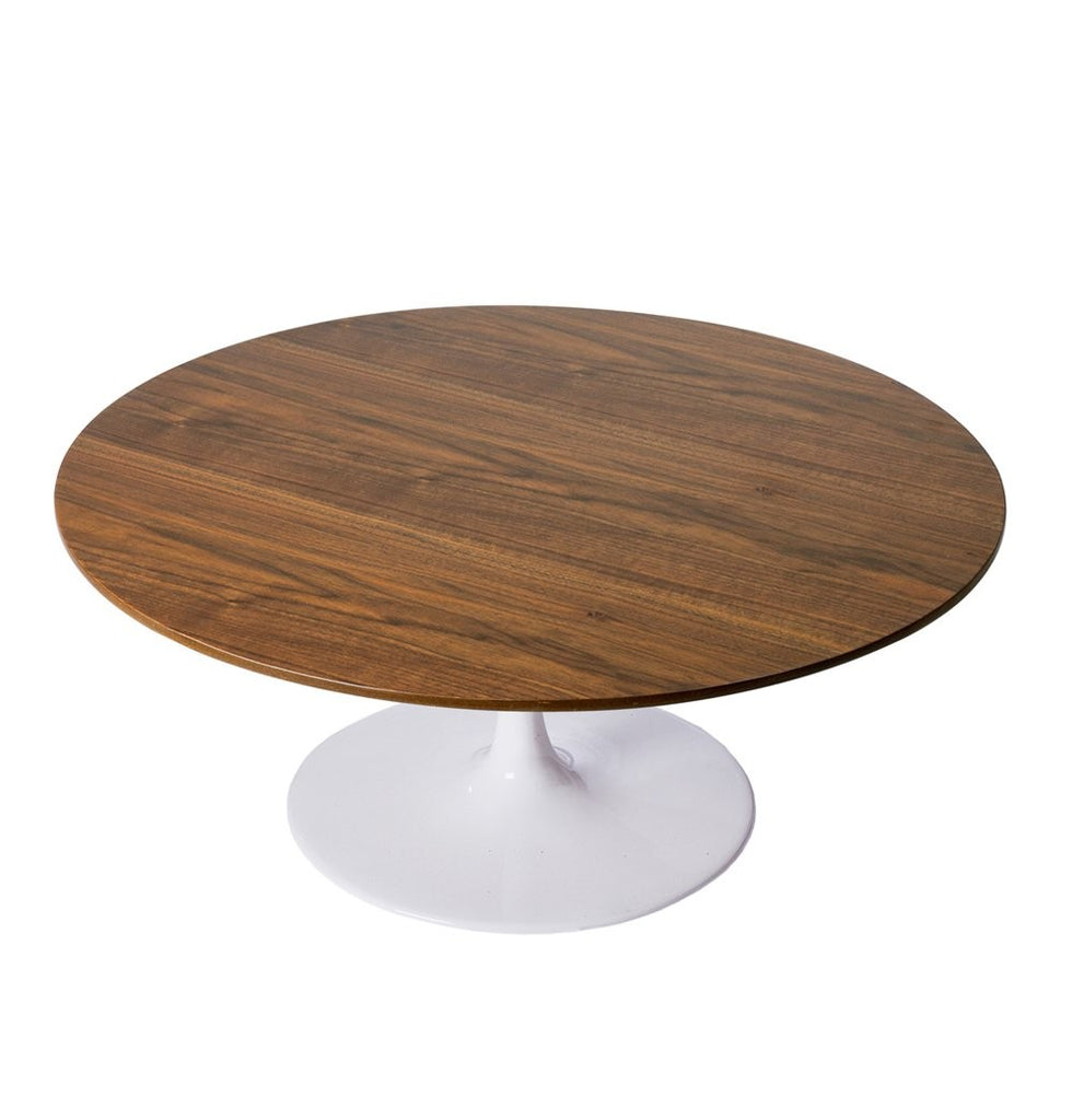 Tulip Coffee Table - Round - Walnut Top - Reproduction