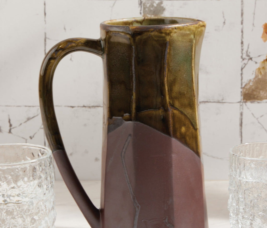 Blue Pheasant Bryce Metallic Green/Bronze Pitcher - Large