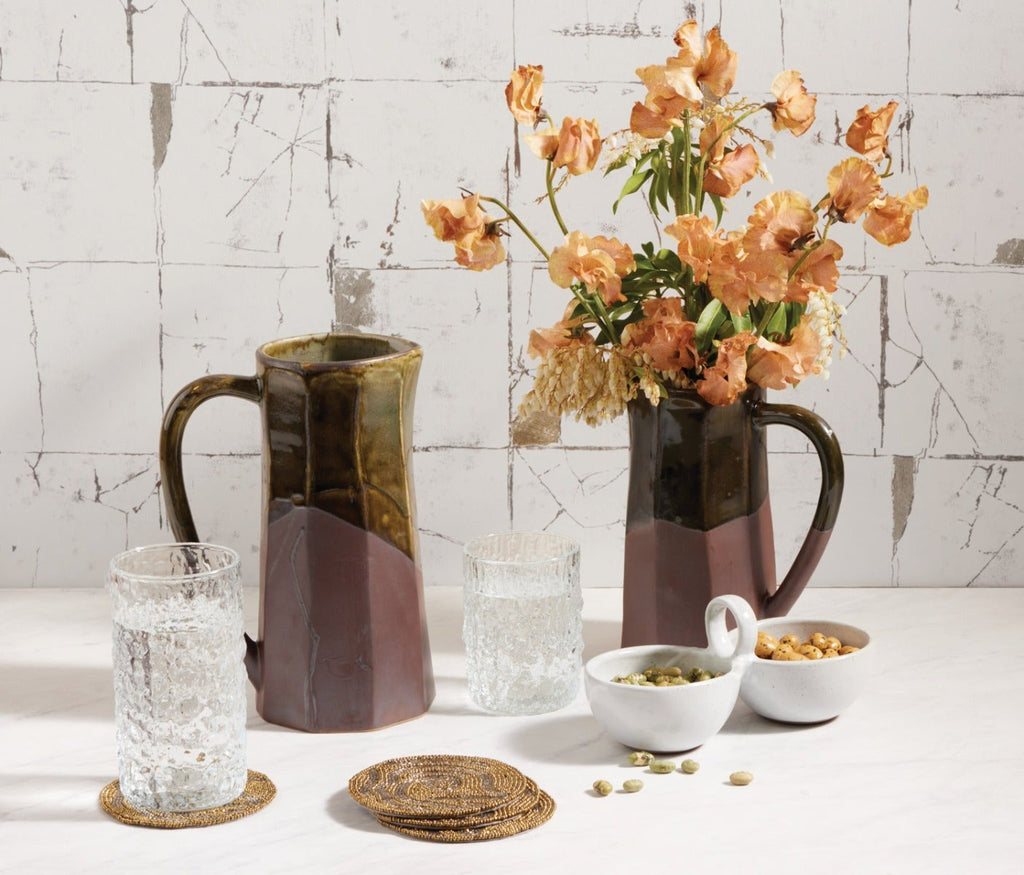 Blue Pheasant Bryce Metallic Green/Bronze Pitcher - Large