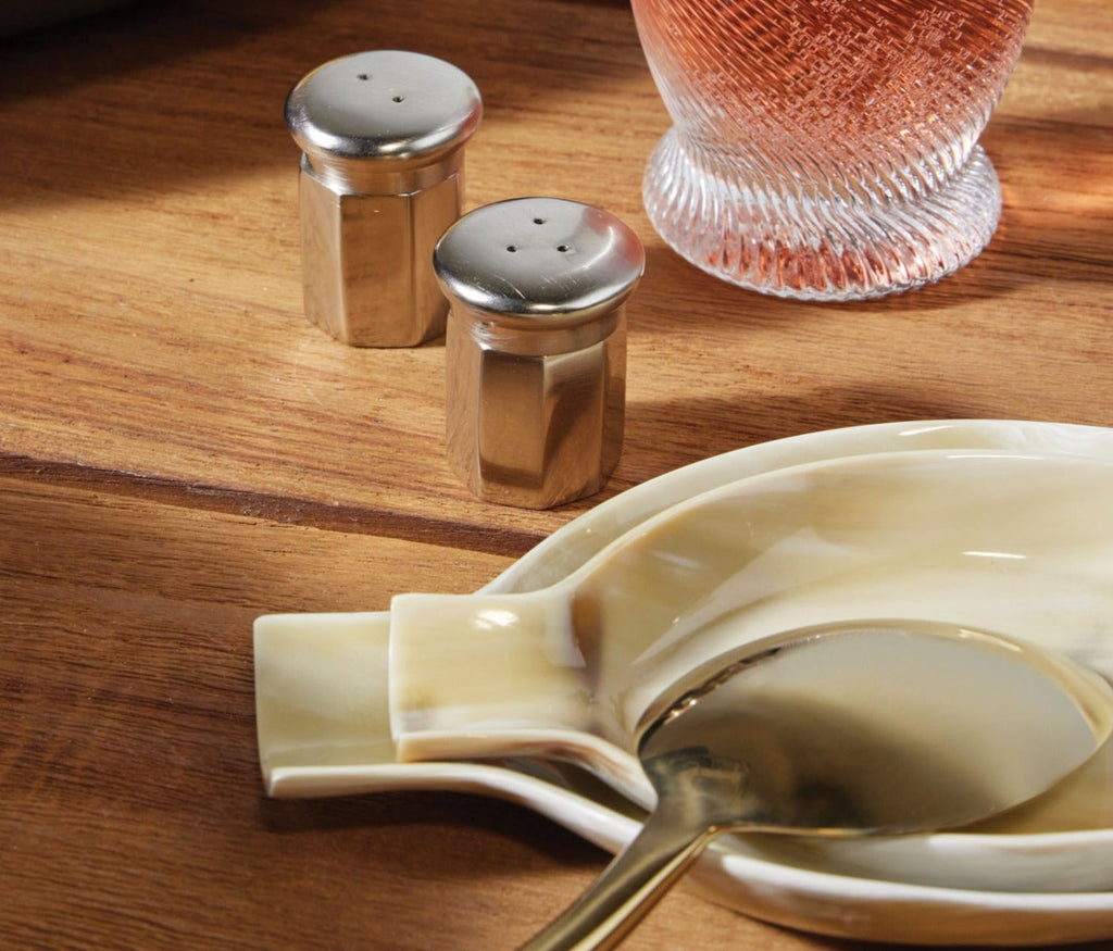 Blue Pheasant Lorant, Natural Horn, Spoon Rests - Set of 3